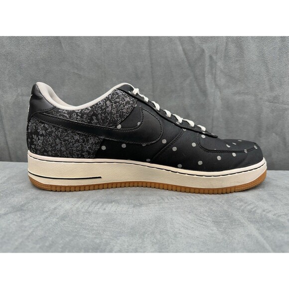 Nike Air Force 1 Low 07 LV8 Men's 13 Black Metallic Silver 718152-001 Shoes - Picture 2 of 12